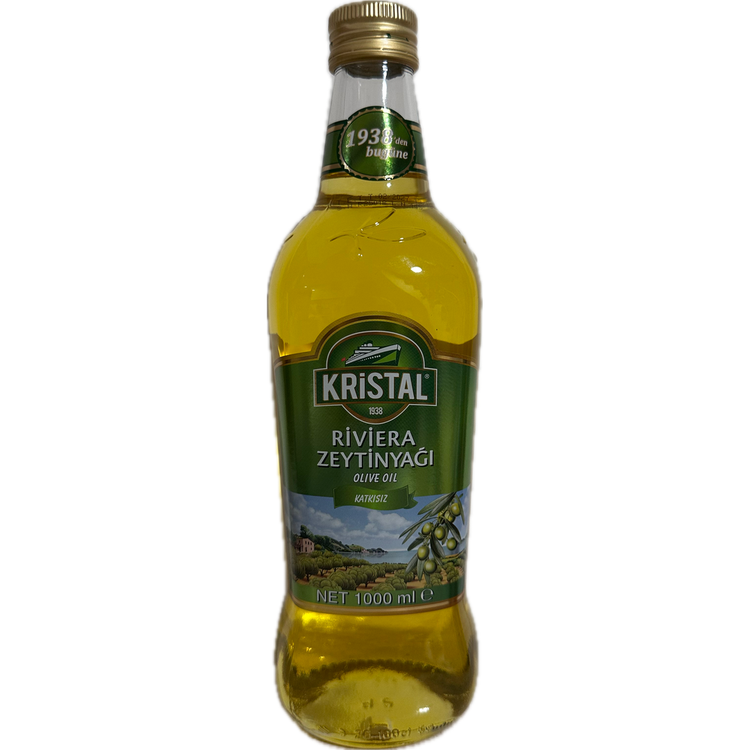 روغن زیتون کریستال یک لیتری اصل ترکیه شیشه‌ای تاریخ جدید