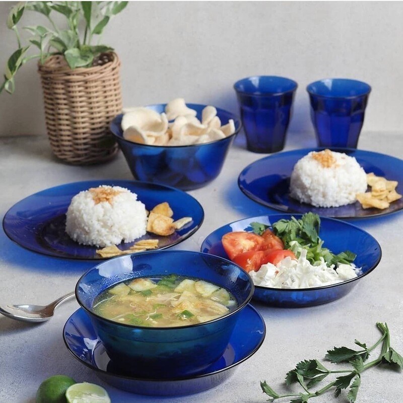 سرویس غذاخوری duralex رنگ کربنی ۴۴پارچه