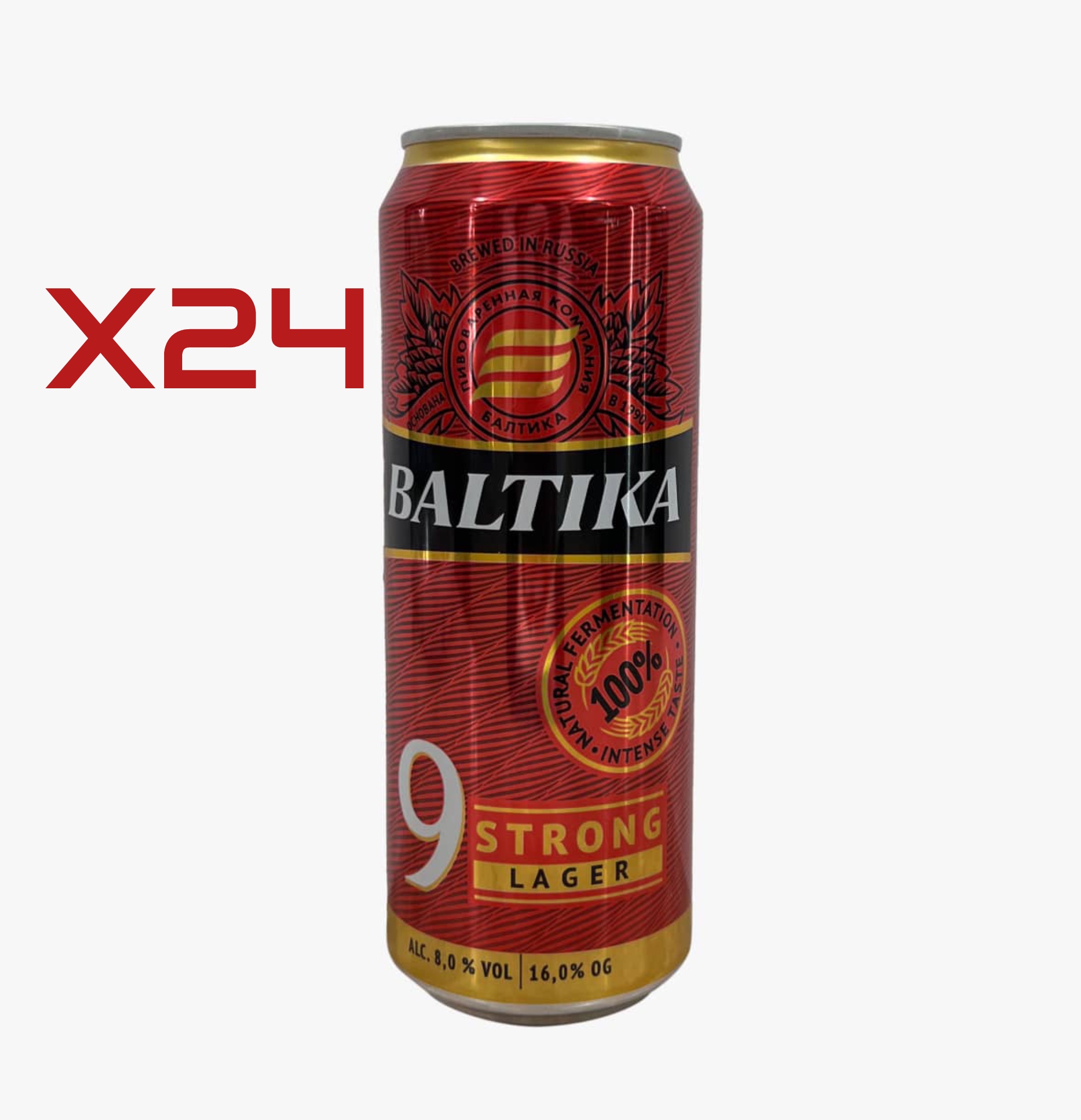 آبجو بدون الکل بالتیکا قرمز ۵۰۰ میلی‌لیتر اصل 24 عددی